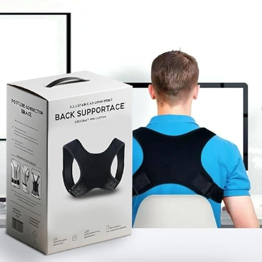 Posture Corrector for Men and Women, adjustable, comfortable, breathable corrector with Elastic Support Upper Back Brace, Shoulder, Lumbar Support Belt-Corset, Fits Discreetly Under Clothing. Size - L