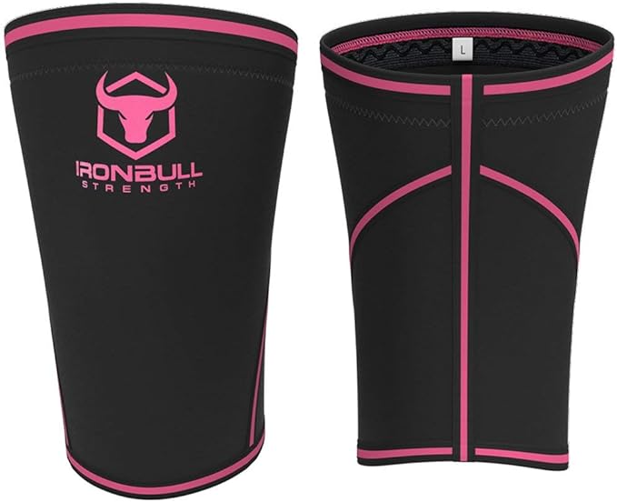 Iron Bull Strength 7mm Knee Sleeves (Pair) for Weightlifting & Powerlifting (USPA, IPL, IWF & USAW Approved) | High-Performance Knee Compression Support For Squats, Weight Lifting - Men and Women