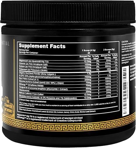 Awakened Natural Pre Workout Powder 12-in-1 | Conscious Energizer | Bee Pollen + N.O. Booster | Mucuna Pruriens, Tongkat Ali, Rhodiola, Alpha GPC & Trace Minerals | 40SV