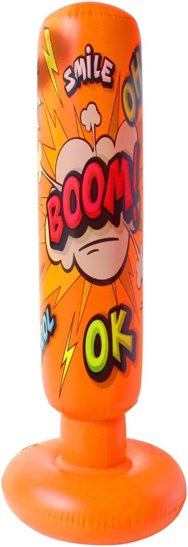 Baiao Punching Bag, Inflatable Kids Boxing Bag for Kids 3-12, Boxing Equipment for Child and Adults, Christmas, Birthday Gifts, Punching Bag Practice Karate, Taekwondo