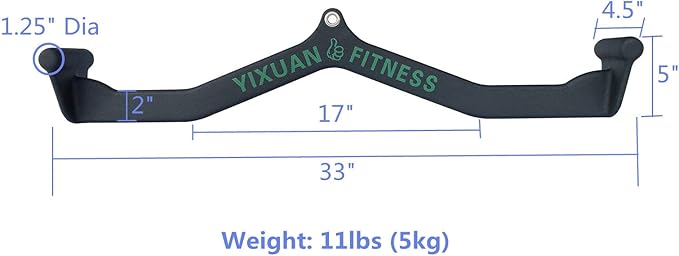 Thickened Steel Wide Grip Lat Pulldown Attachments V Bar