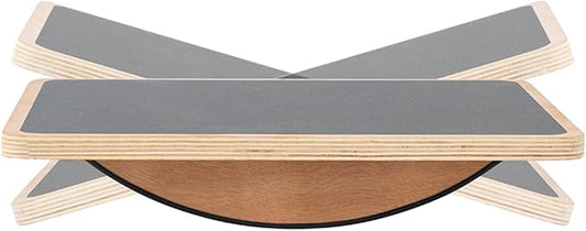 Balance Board Professional Wobble Board for Adults Anti-Slip 350LBS Balance Boards for Physical Therapy Standing Desk Core Strength Wooden Balance Board Rocker Board