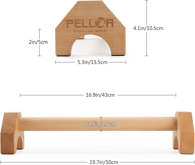 Pushup Stands - Wooden Push Up Bars Gym