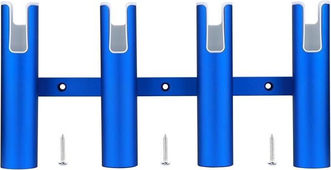 Aluminium Wall-Mounted Fishing Rod Holder for Boat, Garage & Marine - Holds Rods & Poles
