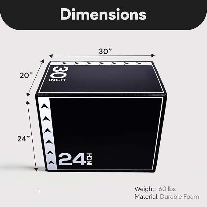 BalanceFrom Plyo Jumping Exercise Box, Home Gym Workout Trainer, Multiple Options