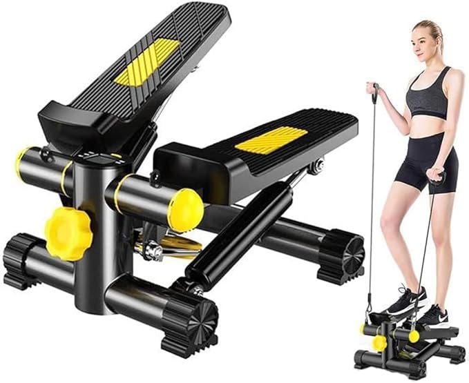 Steppers for Exercise at Home, Japard Mini Stairs with Resistance Bands, 220LBS Loading Capacity, Full Body Cardio Equipment, Adjustable Fitness Workout Legs Anti Slip Pads