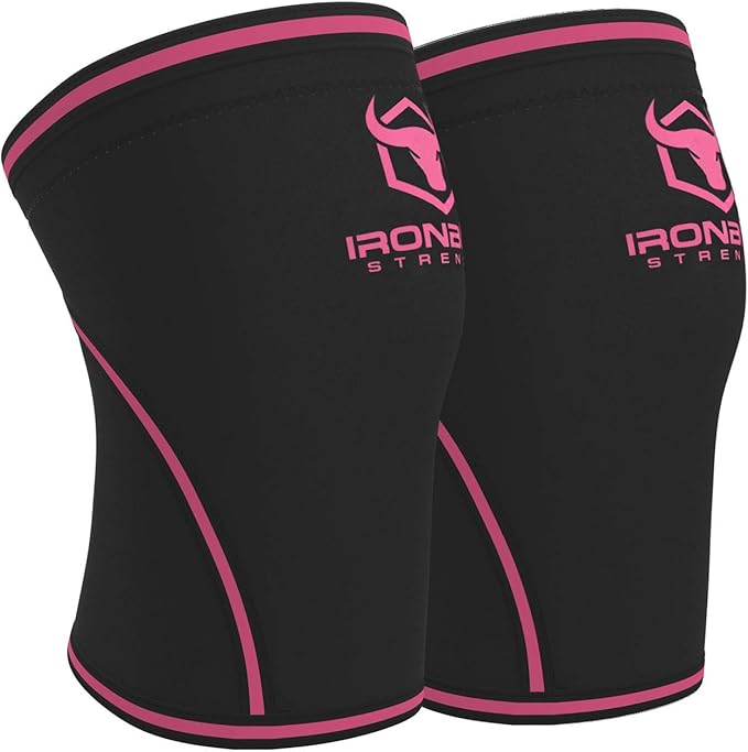 Iron Bull Strength 7mm Knee Sleeves (Pair) for Weightlifting & Powerlifting (USPA, IPL, IWF & USAW Approved) | High-Performance Knee Compression Support For Squats, Weight Lifting - Men and Women