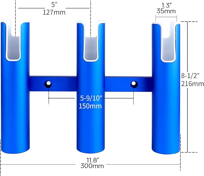 Aluminium Wall-Mounted Fishing Rod Holder for Boat, Garage & Marine - Holds Rods & Poles