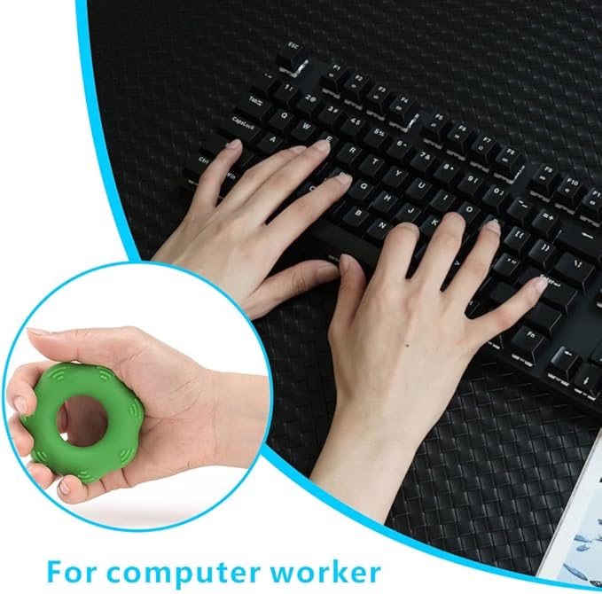Forearm Gripper Silicone Finger Stretcher Stress Relief Forearm