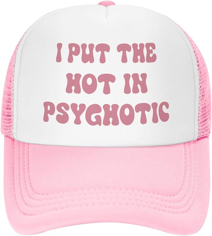 Put It On My Husband's Tab Drinking Trucker Hat - Funny Pink Trucker Hat for Women and Men