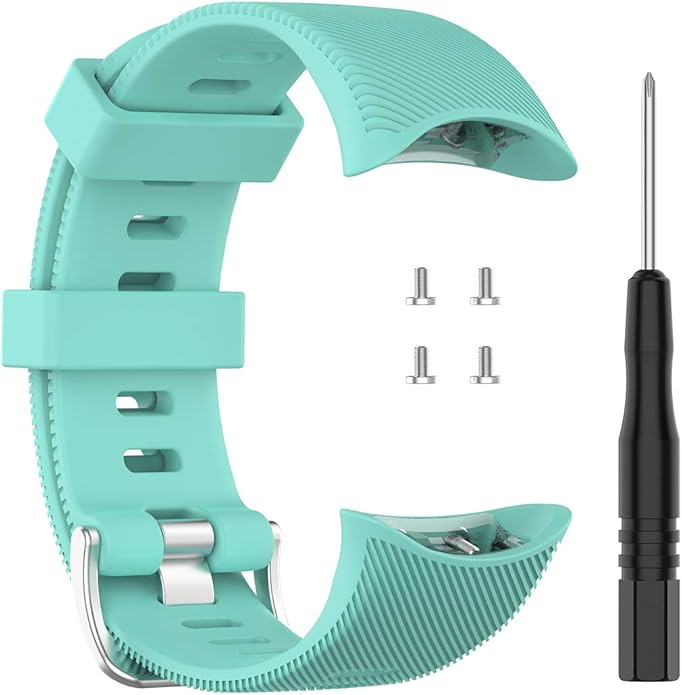 Band for Garmin Forerunner 45 (42mm), Soft Silicone Replacement Watch Band Strap for Garmin Forerunner 45S (39mm) / Swim 2 Smart Watch (No Tracker)