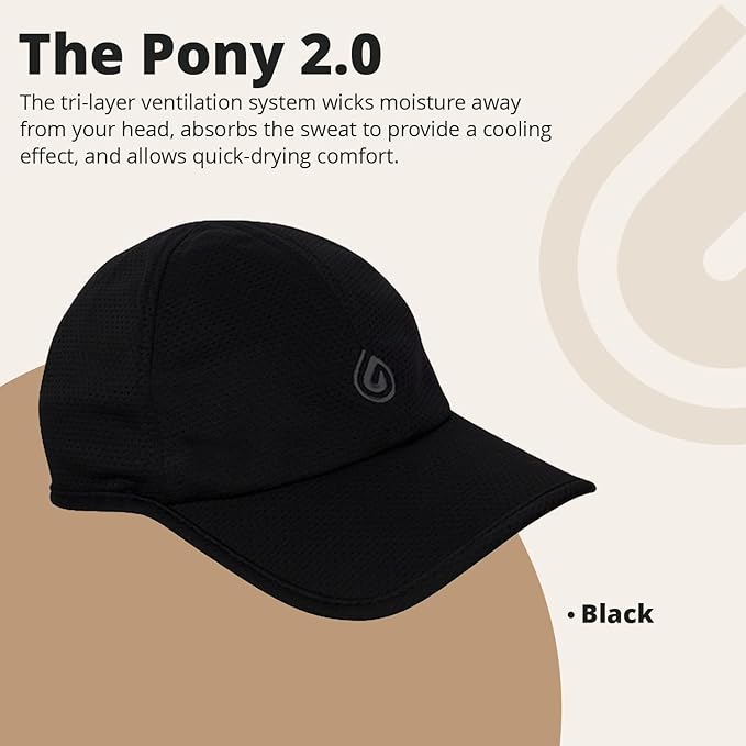 Pony 2.0 Sweat-Wicking Ponytail Hat for Women - Adjustable Baseball Cap for Running, Workouts, Tennis & Outdoors