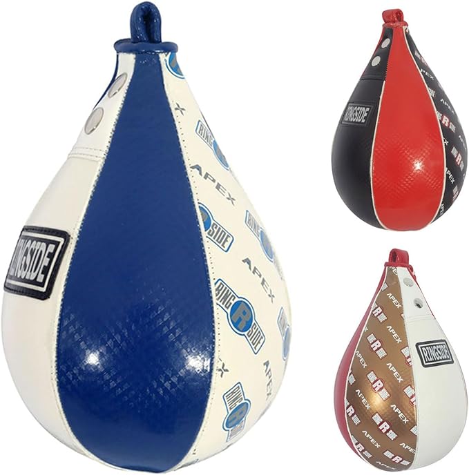 Ringside Apex Boxing Speed Bag - Premium Synthetic Leather Punching Ball, Multiple Sizes & Colors, Ideal for Hand-Eye Coordination, Training Equipment for Fighters