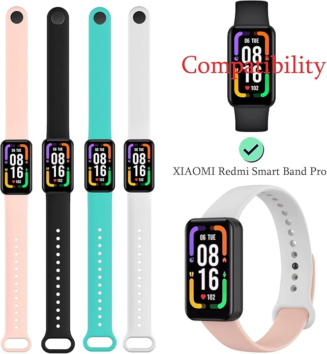 Bands Compatible for Xiaomi Redmi Smart Band Pro Strap Replacement Classic Sport Wristband for Women Men, Breathable Waterproof Smartwatch Band Accessories for Redmi Smart Band Pro