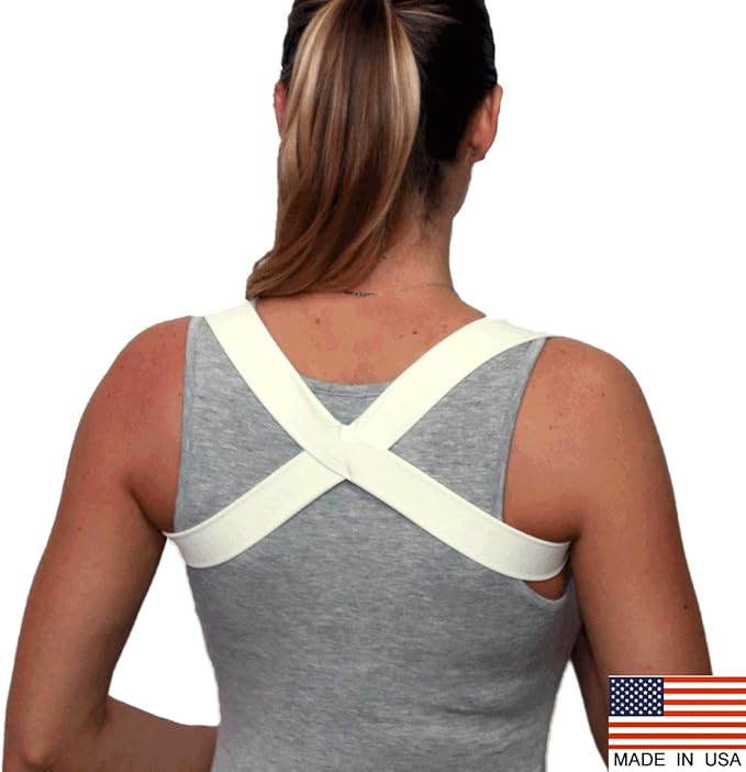 Posture Corrector Brace/Wear 15 Minutes A Day to Impove Posture Posturific Brace - Available in Colors and Sizes (Beige Large)