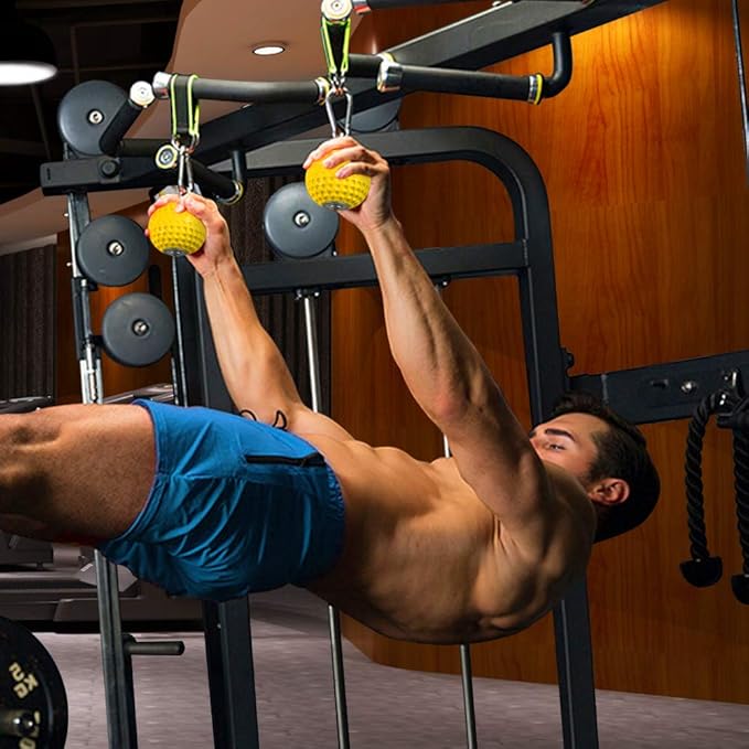 Climbing Pull Up Power Ball Hold Grips with Straps