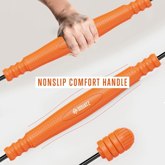 SQUATZ Elastic Vibrating Fitness Bar - Solid Rubber