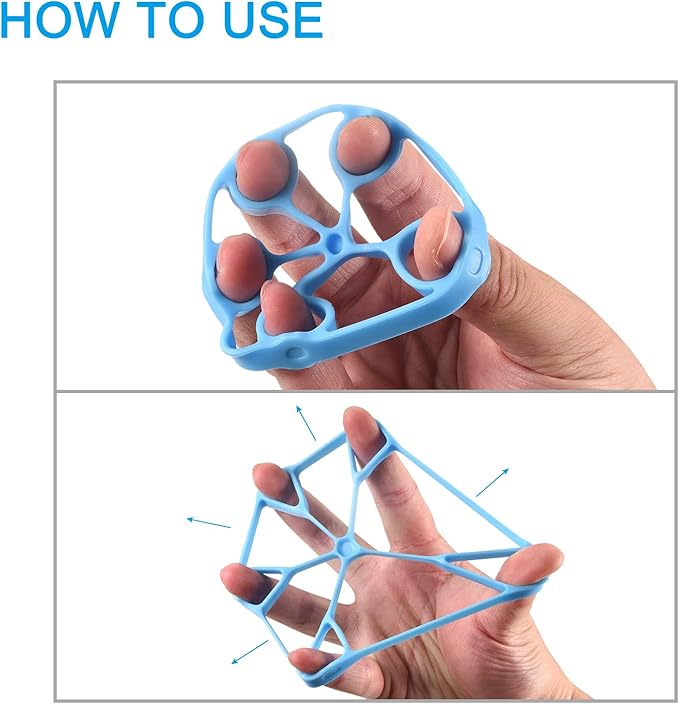 uxcell Finger Stretcher Exerciser 6.6LB Silicone