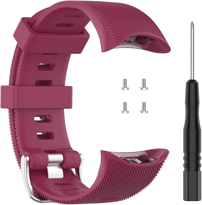 Band for Garmin Forerunner 45 (42mm), Soft Silicone Replacement Watch Band Strap for Garmin Forerunner 45S (39mm) / Swim 2 Smart Watch (No Tracker)