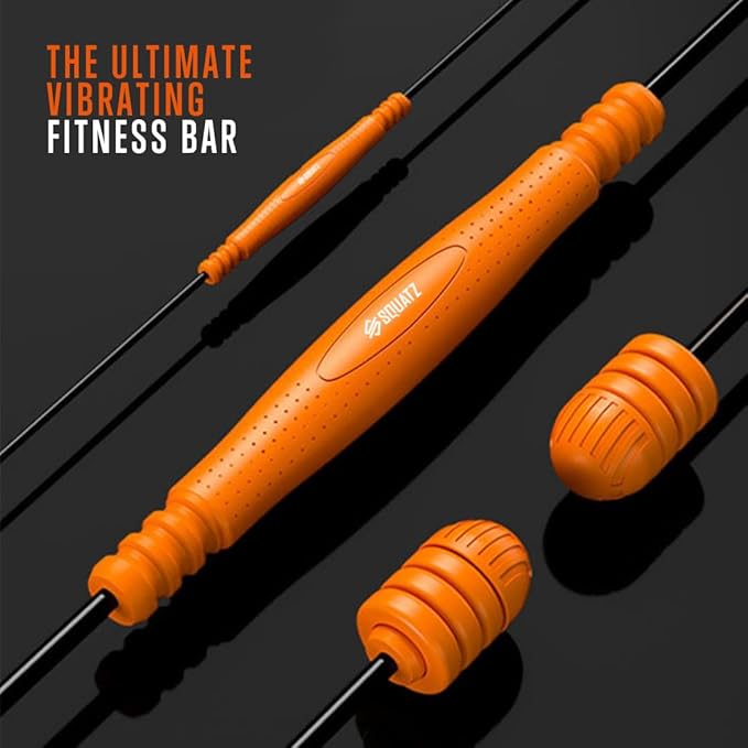 SQUATZ Elastic Vibrating Fitness Bar - Solid Rubber