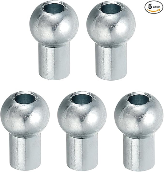 PATIKIL Cable Ball Stopper, 5pcs Gym Machine Accessories for 5mm Cable Fitness Equipment Wire Rope Port Joint Replacement Parts for Home Gym Machine, Silver