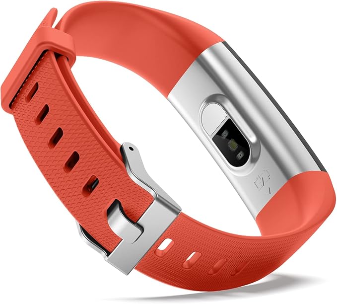 Atan Fitness Tracker with Heart Rate & Blood Oxygen Monitor – Smart Watch for Android & iOS, IP68 Waterproof, Sleep & Stress Tracking, Multi-Sport Mode, Step Counter, 7-Day Battery Life (Orange)