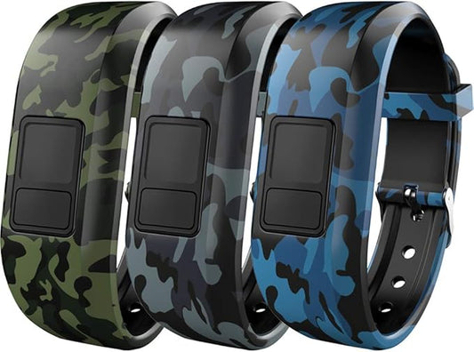 Bands for Garmin Vivofit jr/jr 2/3, Adjustable Replacement Wristbands with Watch Buckle for Women Men(No Tracker)