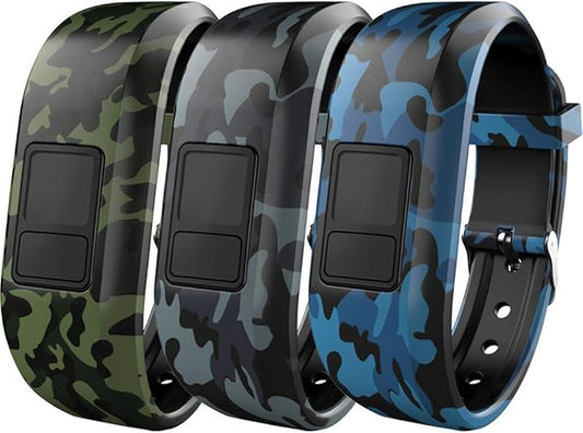 Bands for Garmin Vivofit jr/jr 2/3, Adjustable Replacement Wristbands with Watch Buckle for Women Men(No Tracker)