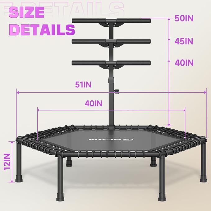 BCAN 48"/51" Mini Trampoline 450/550 LBS