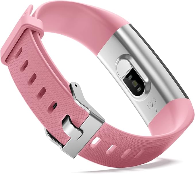 Atan Fitness Tracker with Heart Rate & Blood Oxygen Monitor – Smart Watch for Android & iOS, IP68 Waterproof, Sleep & Stress Tracking, Multi-Sport Mode, Step Counter, 7-Day Battery Life (Pink)