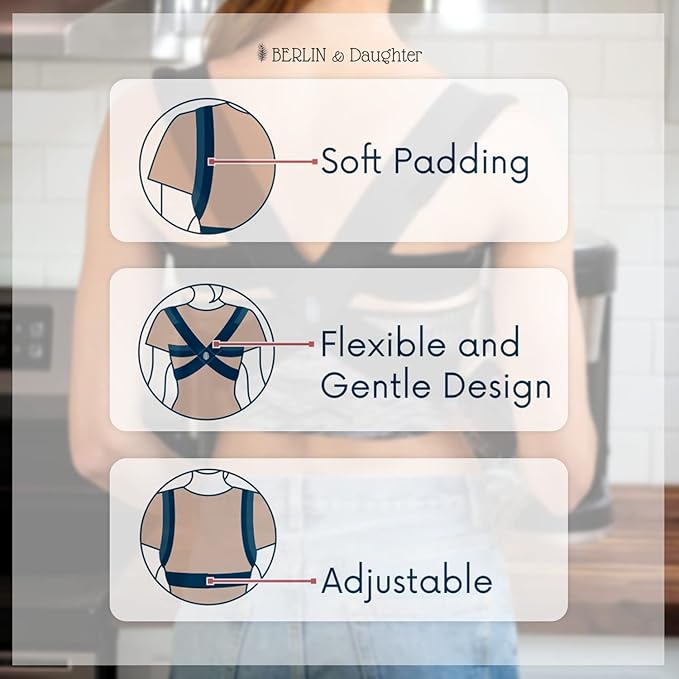 Posture Corrector - Fully Adjustable Breathable Clavicle Chest Back Support Brace for Improves Posture & Provide Lumbar Support Back Pain Relief - Perfect for Men & Women - X Small