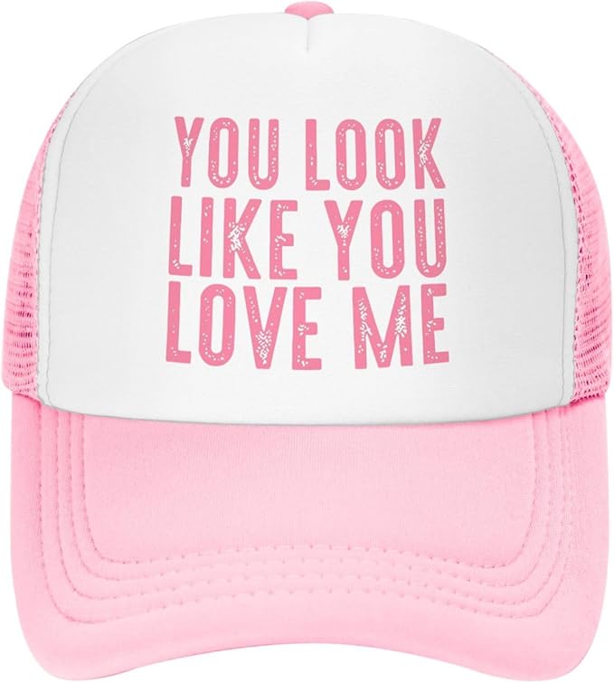 Put It On My Husband's Tab Drinking Trucker Hat - Funny Pink Trucker Hat for Women and Men