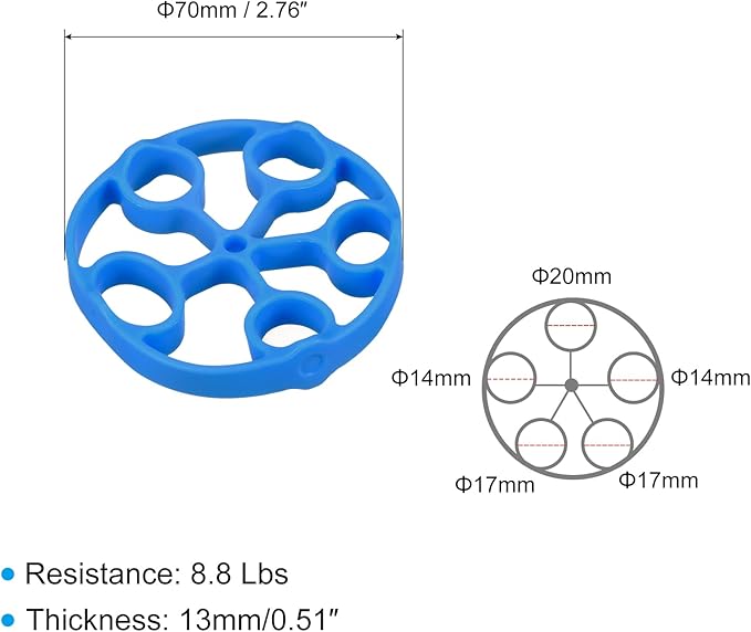 uxcell Finger Stretcher Exerciser 8.8LB Silicone