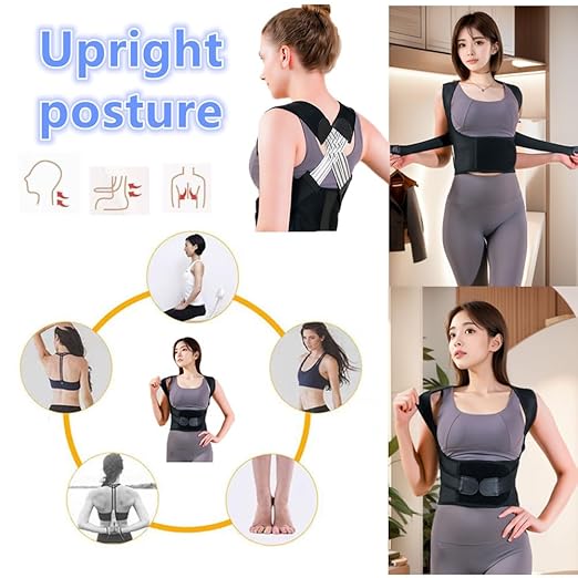 Back Brace for Women and Men,Shoulder Straightener,Back straightener,Adjustable Posture Corrector Suitable for Upper and Lower Back Pain Relief-Scoliosis,Hunchback,Spine Corrector(XXL)