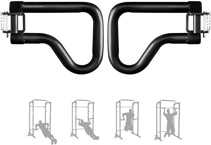 Yes4All Power Rack J-Hooks & Attachments – Heavy Duty Barbell Holders Compatible with 2x2 & 3x3 Power Racks for Home Gym