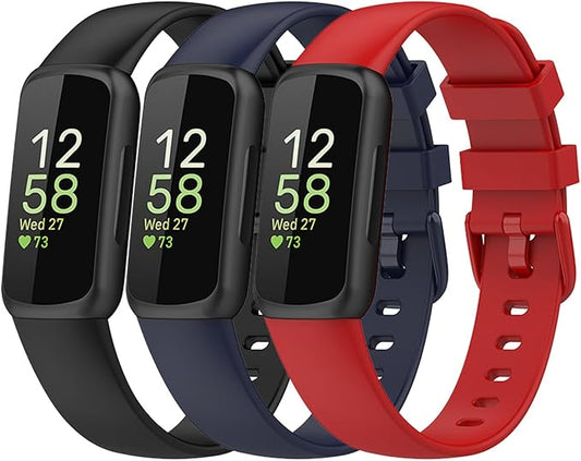 Bands Compatible with Fitbit Inspire 3 Bands for Women Men Sport Wristband Replacement Soft Silicone Straps for Fitbit Inspire 3 Smartwatch Small Large