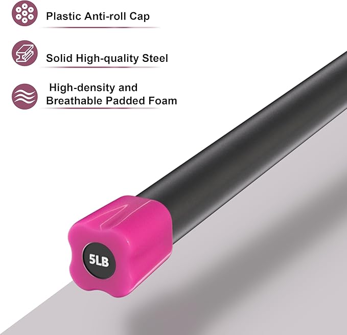 Total Body Workout Weighted Bar Weighted Workout Bar Weighted Exercise Bar, Multiple Sizes