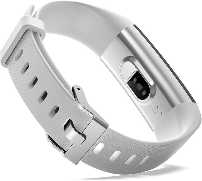 Atan Fitness Tracker with Heart Rate & Blood Oxygen Monitor – Smart Watch for Android & iOS, IP68 Waterproof, Sleep & Stress Tracking, Multi-Sport Mode, Step Counter, 7-Day Battery Life (White)