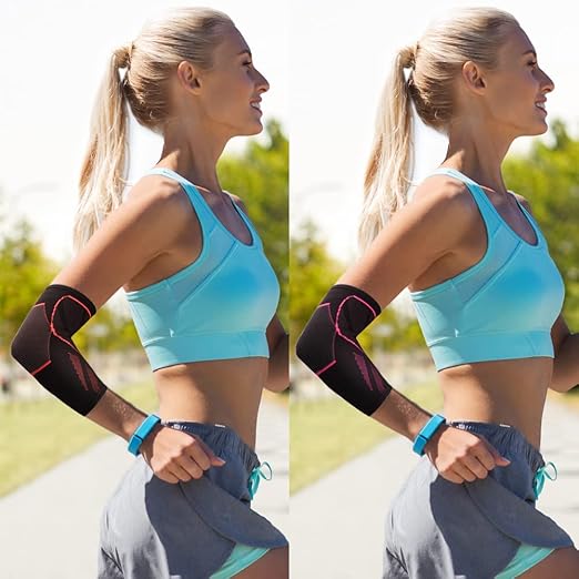 Arm Supports Sleeve,Elbow Compression Sleeve(1 Pair),Tennis Elbow Braces for Tendonitis and Tennis Elbow,Arm Supports golfer,tennis elbow relief for women & men,elbow sleeve for weightlifting