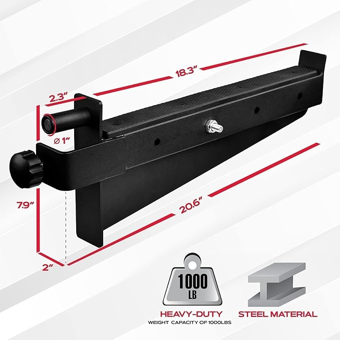 Yes4All Power Rack J-Hooks & Attachments – Heavy Duty Barbell Holders Compatible with 2x2 & 3x3 Power Racks for Home Gym