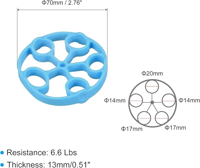 uxcell Finger Stretcher Exerciser 6.6LB Silicone