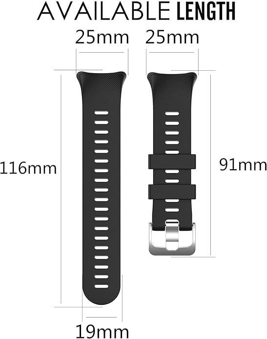Band for Garmin Forerunner 45 (42mm), Soft Silicone Replacement Watch Band Strap for Garmin Forerunner 45S (39mm) / Swim 2 Smart Watch (No Tracker)