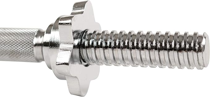 Sunny Health & Fitness 14" Threaded Chrome Dumbbell Bar Pair - STDBH-14