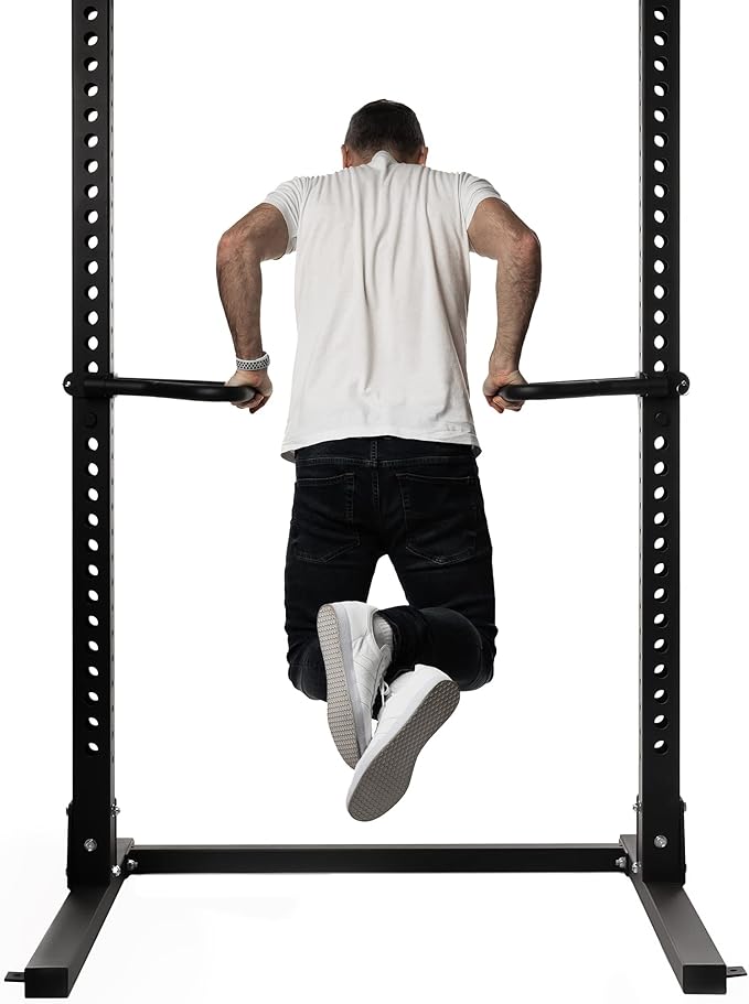 Dip Bar Attachment for Squat & Power Rack 2x2-2.5x2.5-3x3 Inches 1-Inch Hole