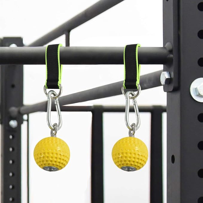Climbing Pull Up Power Ball Hold Grips with Straps