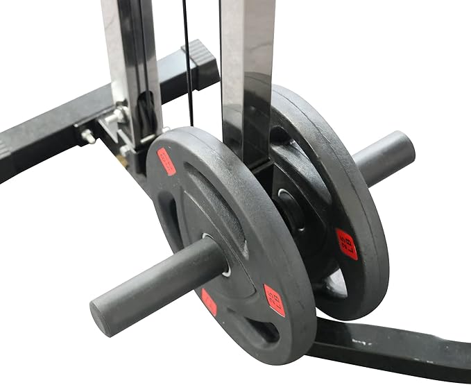 Multi-Function Adjustable Power Cage with J-Hooks, Safety Straps and Optional LAT Pulldown Attachment and Cable Crossover, Multiple Styles