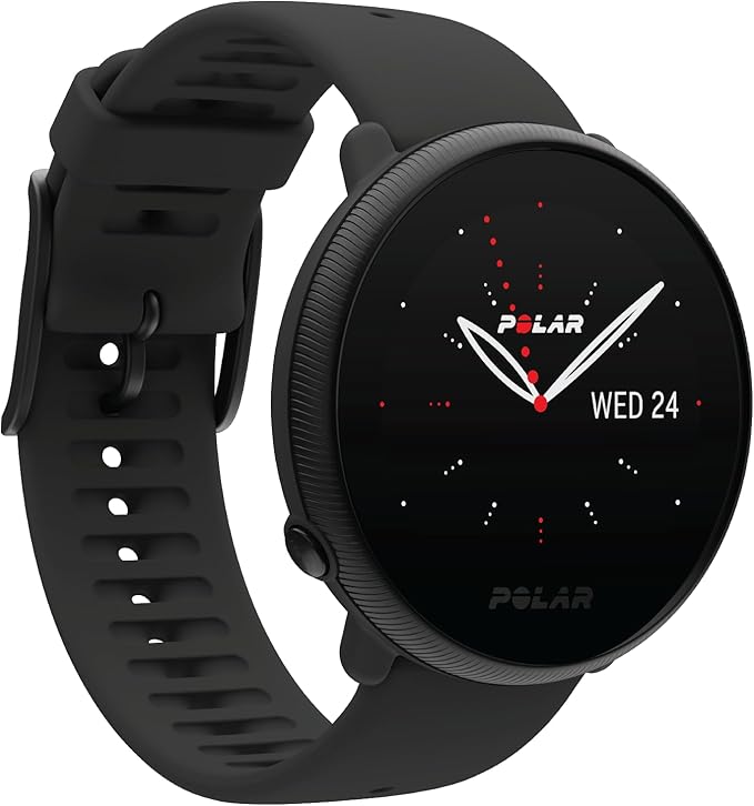 POLAR Ignite 2 Series Water Resistant Smartwatch with GPS, Heart Rate Monitoring, Sleep Analysis and Personalized Fitness Tracking, S-L, for Men or Women, Black