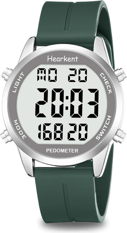 Pedometer Watch for Walking for Senior No App Required with Steps Calories Counter and LCD Large Numbers