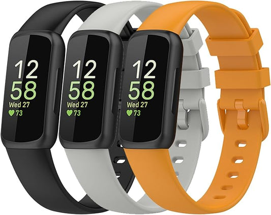 Bands Compatible with Fitbit Inspire 3 Bands for Women Men Sport Wristband Replacement Soft Silicone Straps for Fitbit Inspire 3 Smartwatch Small Large