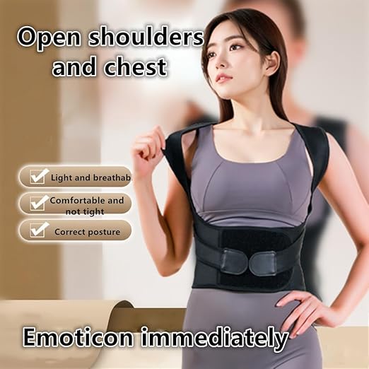 Back Brace for Women and Men,Shoulder Straightener,Back straightener,Adjustable Posture Corrector Suitable for Upper and Lower Back Pain Relief-Scoliosis,Hunchback,Spine Corrector(Size L)